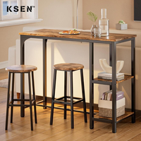 Table et chaises de bar compactes en bois, ensemble bistrot Tavolo E Sedia, table de bar avec 2 tabourets TC0246, vente chaude
