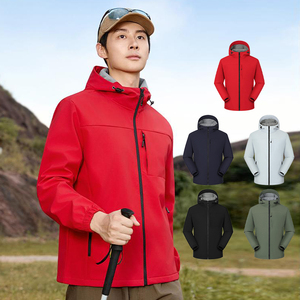 2023 New Unisex Single Windbreaker Waterproof Windproof Hiking Zipper Detachable Hood Adult <b>Coat</b> - Product Image 6
