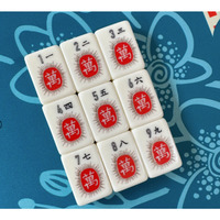 Jeu de Mahjong Heron de Marcelle Swider Szurley, tuiles de Mahjong américaines en acrylique, thème faune, motif serpent blanc pur, pour le divertissement