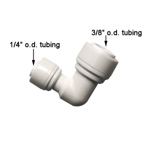 Repuestos para Purificador de Agua, Conector de Codo de Plástico Blanco de Conexión Rápida - Product Image 2