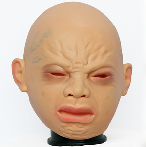 Maschera per feste in lattice certificata ISO 9001 <span class=keywords><strong>faccia</strong></span> umana realistica maschera per travestimento spaventosa per bambini che piangono divertenti per adulti - Product Image 6
