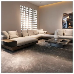 Hiện đại tối giản I-hình Modular sofa <span class=keywords><strong>Set</strong></span> vuông vải góc sofa cho phòng khách cho căn hộ khách sạn và biệt thự - Product Image 6