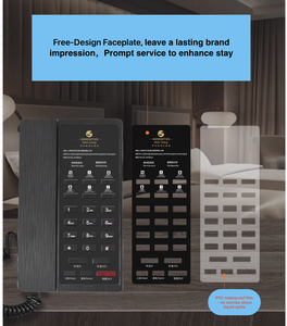 Téléphone d'hôtel personnalisé de qualité supérieure-Téléphone à haut-parleur analogique filaire élégant et fonctionnel pour Hotel & Hostel & Inn - Product Image 4