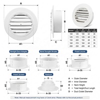 Grille de ventilation décorative en PVC pour plafond, design industriel, à persiennes inclinées, pour climatiseur, solution graphique