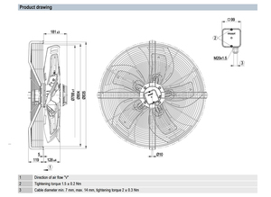 Ventilateur axial AC robuste de 800 mm ebm-papst S6D800-BE05-03 pour systèmes de ventilation industrielle et tours de refroidissement CVC - Product Image 2