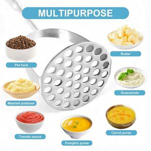 Wholesale Custom Fruit Masher Hand Potato Stainless Steel <b>Kitchen</b> <b>Gadget</b> Manual Sweet Potato Masher for <b>Kitchen</b> - Product Image 3