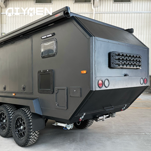 Mini caravana de lujo híbrida todoterreno de fibra de vidrio duradera para expediciones de aventura remolques de Camping versátiles para viajeros - Product Image 2