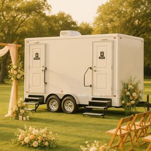 Portable Toilet Trailer Luxury Mobile Bathroom Eco-Friendly Durable for Apartment and Office Building Use - Product Image 1