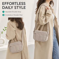 Sac à bandoulière de voyage personnalisé pour femme, petit format, avec pochette de poignet moelleuse et fente anti-RFID, pochette bandoulière pour usage quotidien