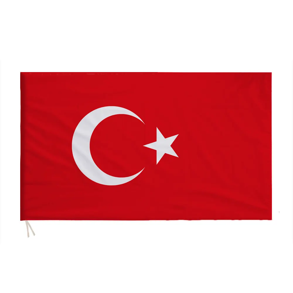 Hot sale polyester flags of the world 3x5ft customizable size turkish turkey TR flag for outdoor