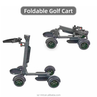 Chariot de golf électrique à quatre roues en aluminium, capacité de charge de 150 kg, portée de 18 trous, porte-sac de golf, porte-boissons