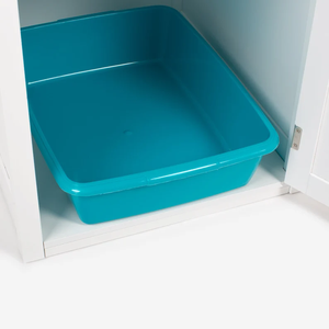 JUNJI baño de madera moderno hecho a mano para gatos con bandeja de arena para decoración del hogar para todos los gatos - Product Image 4