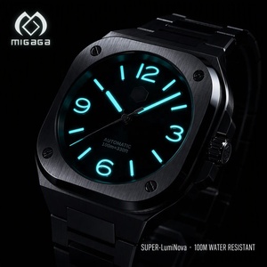 <span class=keywords><strong>Reloj</strong></span> Mecánico Automático Cuadrado Personalizado con Correa de Acero Inoxidable 316L, Resistente al Agua 100M, Esfera Luminosa - Product Image 4