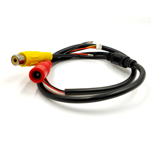 RCA Female to 5Pin AV High-Speed Camera Cable CVBS Pure Copper Core Shielded 60cm Weatherproof for Camera Module