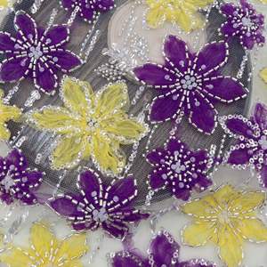 <span class=keywords><strong>ผ้า</strong></span>ริบบิ้นปัก<span class=keywords><strong>ล</strong></span>ายดอกไม้ผ้าโพลีเอสเตอร์สำหรับงานแต่งงานลายดอกไม้สไตล์เรียบง่ายสำหรับเด็กผู้ชายจากโรงงานโดยตรง - Product Image 5