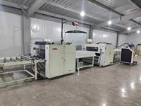 Machine de laminage à chaud automatique MEIKAIWANG avec moteur PLC, colle thermofusible EVA PUR UV, épaisseur 8-40 mm, 220V/380V, OSB