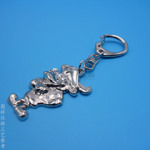 Custom Die Cast 3D Metal <b>Anime</b> <b>Keychain</b> Zinc Alloy Bright Nickel 55x23mm For Business Gifts Advertising Promotional Use - Product Image 3