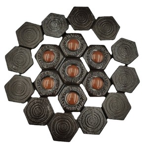 Plaques en céramique hexagonales en tourmaline 28x32mm pour matelas et coussins - Product Image 1