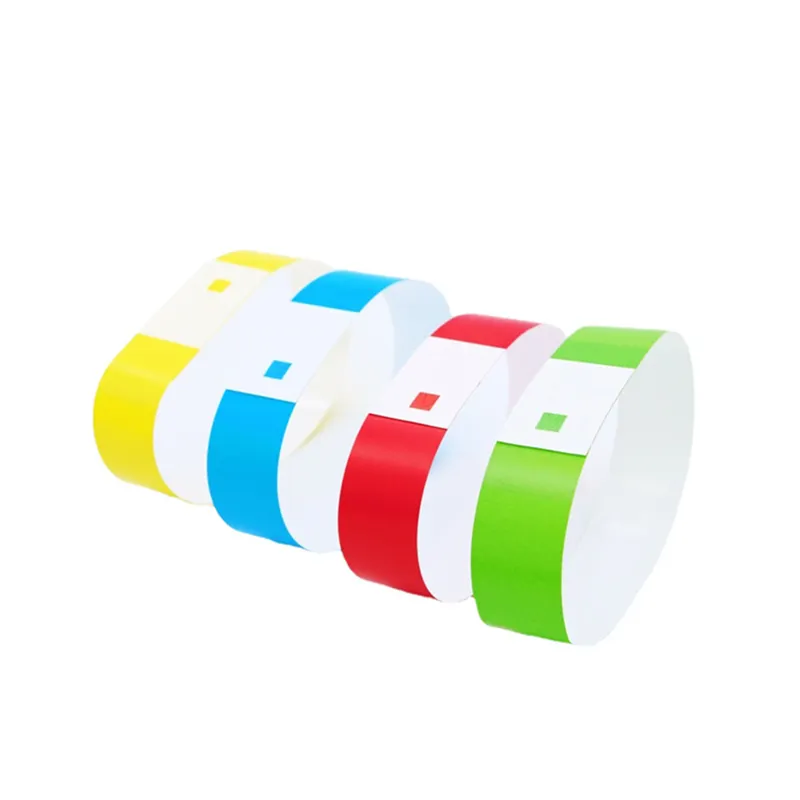 Benutzer definierte gedruckte Dupont Papier Armbänder Einweg reißfeste Papier Armbänder Festival Ticket Armbänder für Event
