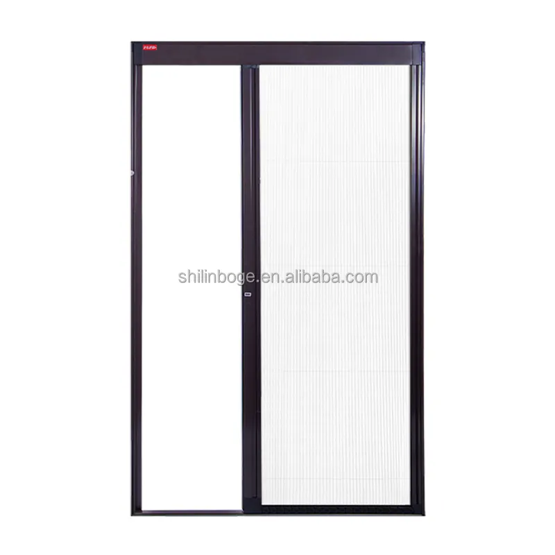 Garage Aluminum frame windows screens pleated retractable fly screen for sliding doors