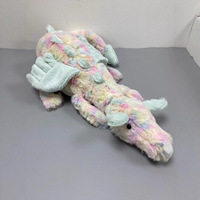 JellyC Adorable Peluche Dragon Arc-en-ciel Tie-Dye avec Ailes Menthe