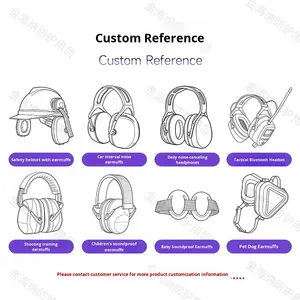 Protetores Auriculares Reutilizáveis de Material ABS Dobráveis para Aprendizado Infantil, Dormitórios Estudantis, Prevenção de Ruído e Silêncio, Personalizáveis - Product Image 4