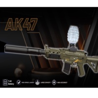 NOUVEAU AK47 62CM Grand pistolet électrique automatique à gel avec silencieux, Grand pistolet à bombe à eau, Jouet de jeu de tir extérieur pour garçon adulte
