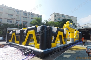 Parcours d'obstacles gonflable Lilytoys à pois colorés en PVC, grand parcours ondulé, jeu d'aventure pour enfants, événements en plein air - Product Image 3