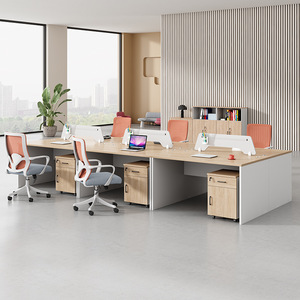 Ensemble bureau et chaise de bureau, bureau d'ordinateur simple pour employés avec chaise ergonomique pour usage professionnel - Product Image 3