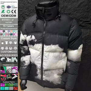 Veste matelassée réversible imperméable de haute qualité, grande taille, formelle, épaisse, 95% coton, avec fermeture éclair et logo personnalisé pour l'hiver - Product Image 1