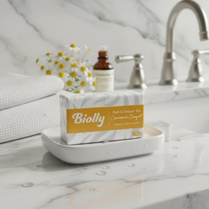 Jabón Sólido Biolly Chamomile Comfort 150g - Protección Antibacteriana de Primera Clase con pH Equilibrado - Product Image 3