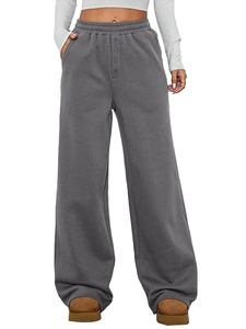Pantalon de survêtement ample et personnalisable pour femme, idéal pour le printemps, décontracté, pour la course et le sport, écologique, respirant, coupe-vent, couleur unie - Product Image 1