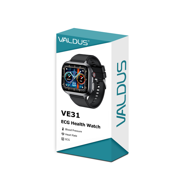VALDUS ECG Health Smart Watch Display Heart Rate Monitoring Fitness Series VE31 Smart Watch