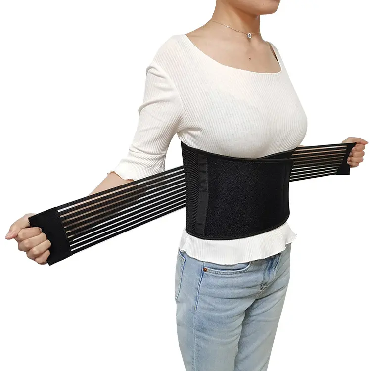 Wholesale Adjustable Women Men Neoprene Waist Belt 2 Band Lumbar Back Support Belt Waist Trainer