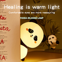 Veilleuse en silicone mignonne en forme de panda, rechargeable par USB, sans BPA, de qualité alimentaire, lampe de chambre pour enfants, cadeau de naissance, vente en gros