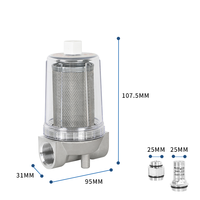 Cavitt gros Transparent Type de serrage filtre diesel filtre à essence assemblage pour distributeur de carburant ensemble d'élément filtrant