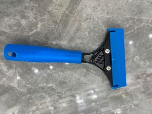 Grattoir à lame de rasoir en plastique rétractable, outil de nettoyage ménager pour le retrait des étiquettes autocollantes, pour le verre des fenêtres, raclette en aluminium et caoutchouc - Product Image 4