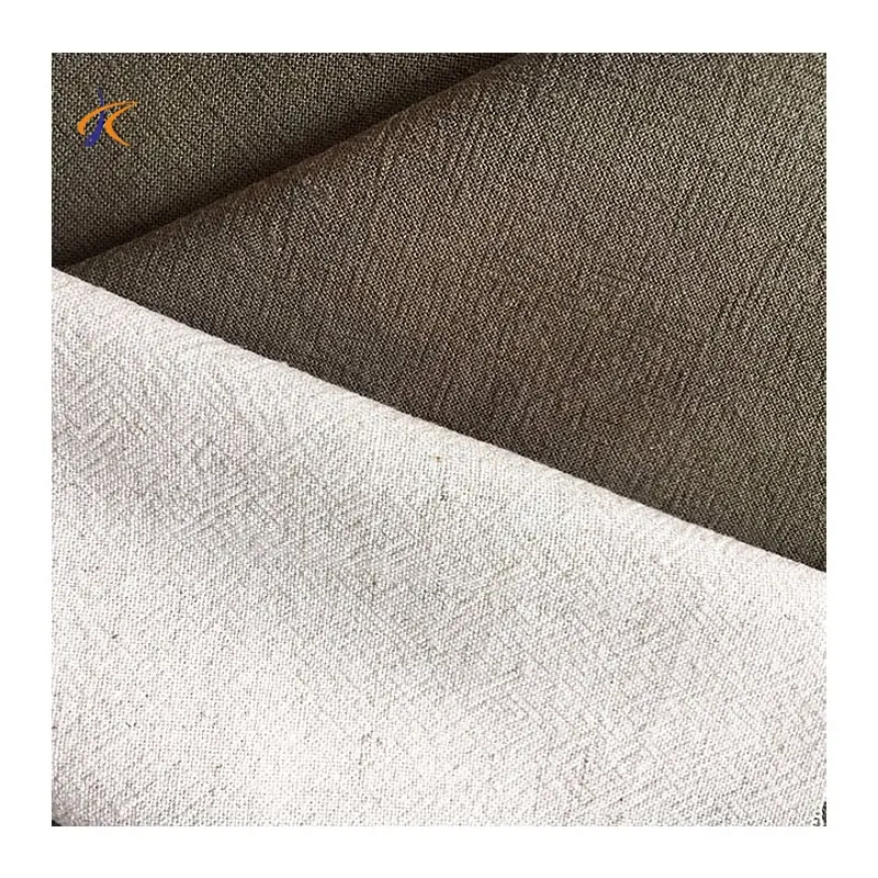 Boyalı şerit pamuk keten kumaş Cambric dokuma yıkanmış düz yüksek kaliteli keten kumaş hafif 200gsm