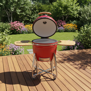 Barbecue Kamado en céramique Auplex de 23 pouces, fumoir au charbon de <span class=keywords><strong>bois</strong></span>, <span class=keywords><strong>four</strong></span> de barbecue extérieur, parrilla pour jardin, fête, camping, cuisine - Product Image 1