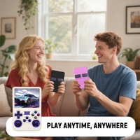 Étui en silicone Topleo R36s avec protecteurs d'écran rouges, étui de protection transparent pour accessoires de console de jeu
