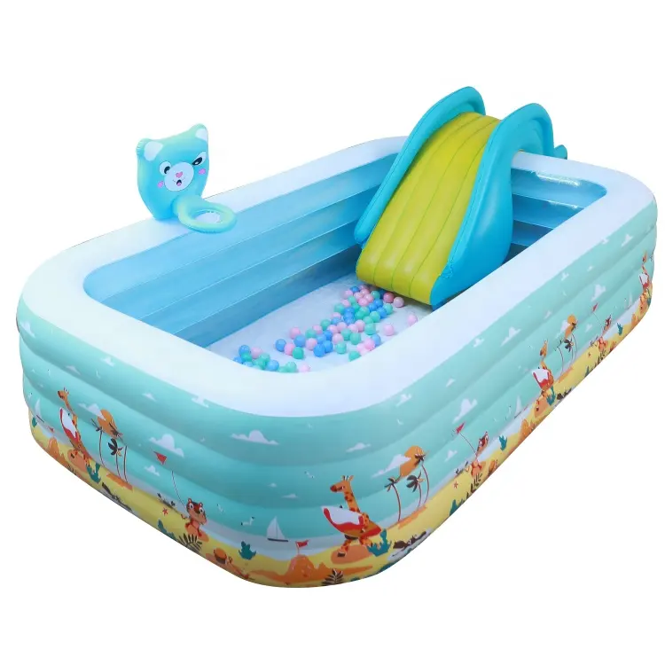 Надувной бассейн, игровой центр, надувной бассейн с горкой