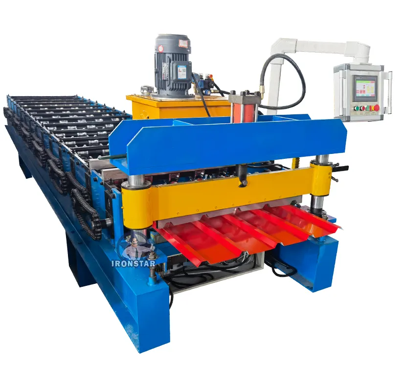 IRONSTAR South Africa aluminium zin ibr roofing sheet making roll forming machine price