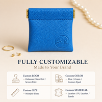 Pochette en cuir PU personnalisée avec impression en relief pour rangement de pièces de monnaie, boucles d'oreilles, bagues, colliers, petit cadeau, emballage de bijoux