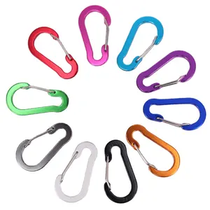 चीन फैक्टरी मूल्य मिनी बैग हुक Carabiner क्लिप कस्टम लोगो के लिए 50MM एस के आकार का चाबी का गुच्छा Carabiner एल्यूमीनियम सुरक्षा तस्वीर हुक