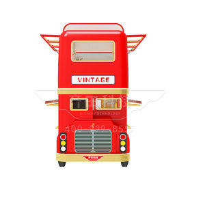 Camion de restauration vintage à 4 roues en acier inoxydable pour la vente de café en extérieur - Product Image 3