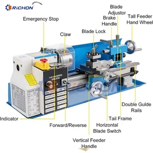 7 "x 14" Mini torno husillo diámetro 32mm Mini Mesa portátil Manual máquina de torno de Metal - Product Image 2