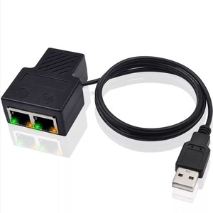 Puerto hembra Universal <span class=keywords><strong>CAT5</strong></span>/CAT6 Cable de red Conector Adaptador RJ45 Divisor - Product Image 1