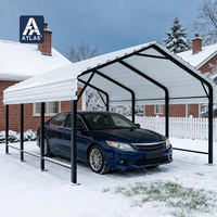 Abri de voiture en acier galvanisé sur mesure, abri de stationnement extérieur en métal, abri de garage résistant au vent, auvent en acier avec toit en acier