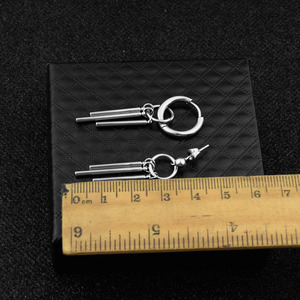 Meilleures ventes 2026 : Boucles d'oreilles pendantes carrées longues personnalisées, design minimaliste de niche, unisexe, bijoux tendance - Product Image 5