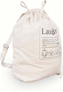 Grand sac à linge réutilisable pour la maison, le dortoir et le camping, sac à linge, sac à dos avec sangle - Product Image 4